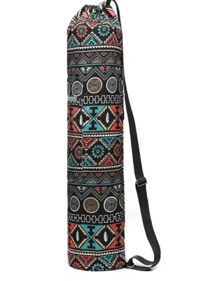 Printed Canvas Yoga Bag