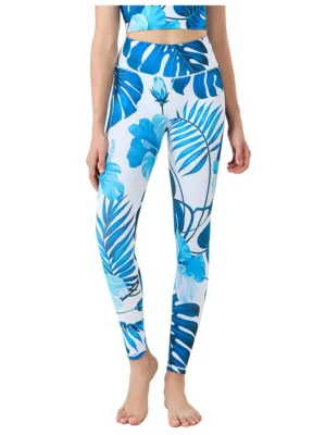 Legging Imprimé Floral Sport bleu